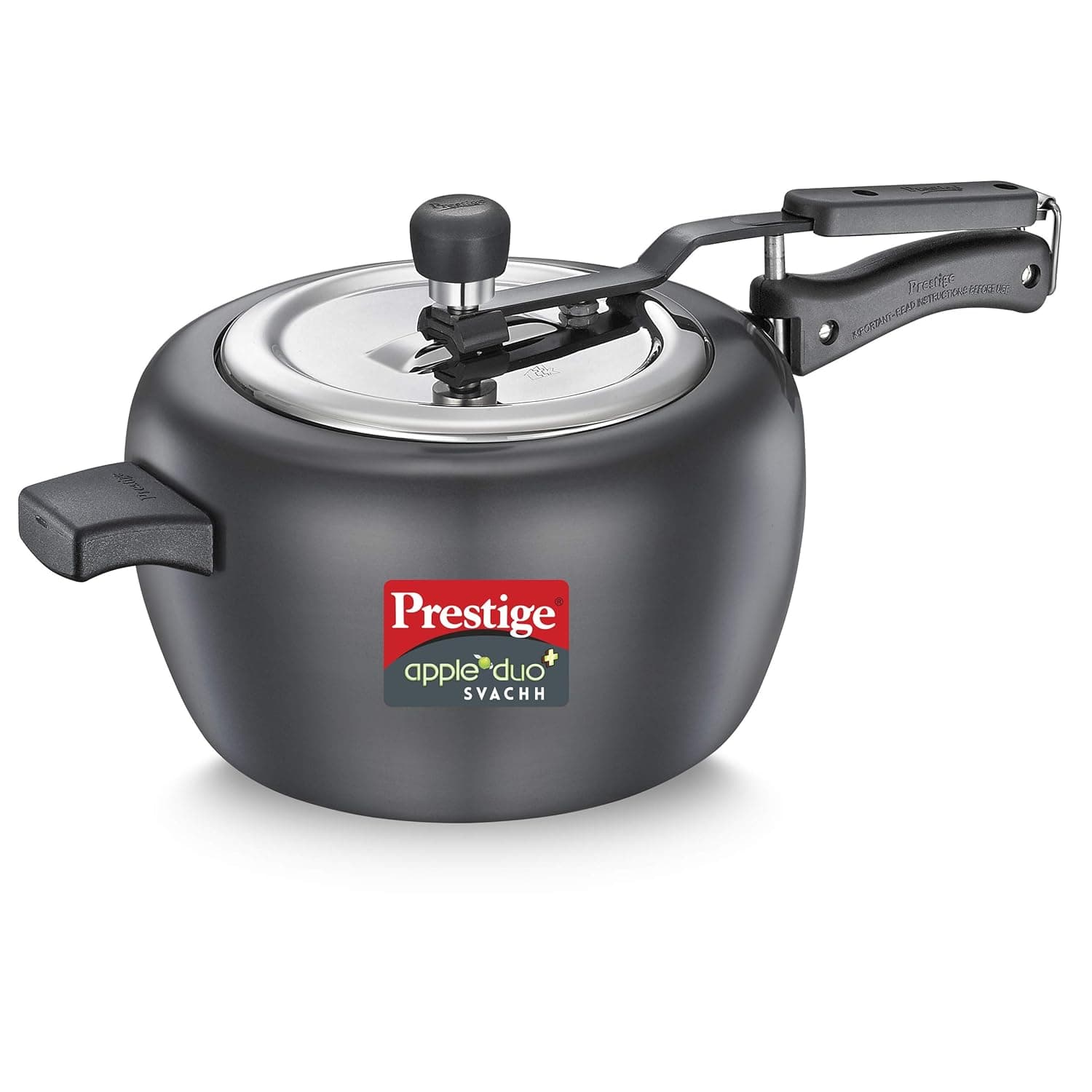 Prestige Apple Duo Plus Svachh Hard Anodised Pressure Cooker, 5.0 L Pressure Cookers