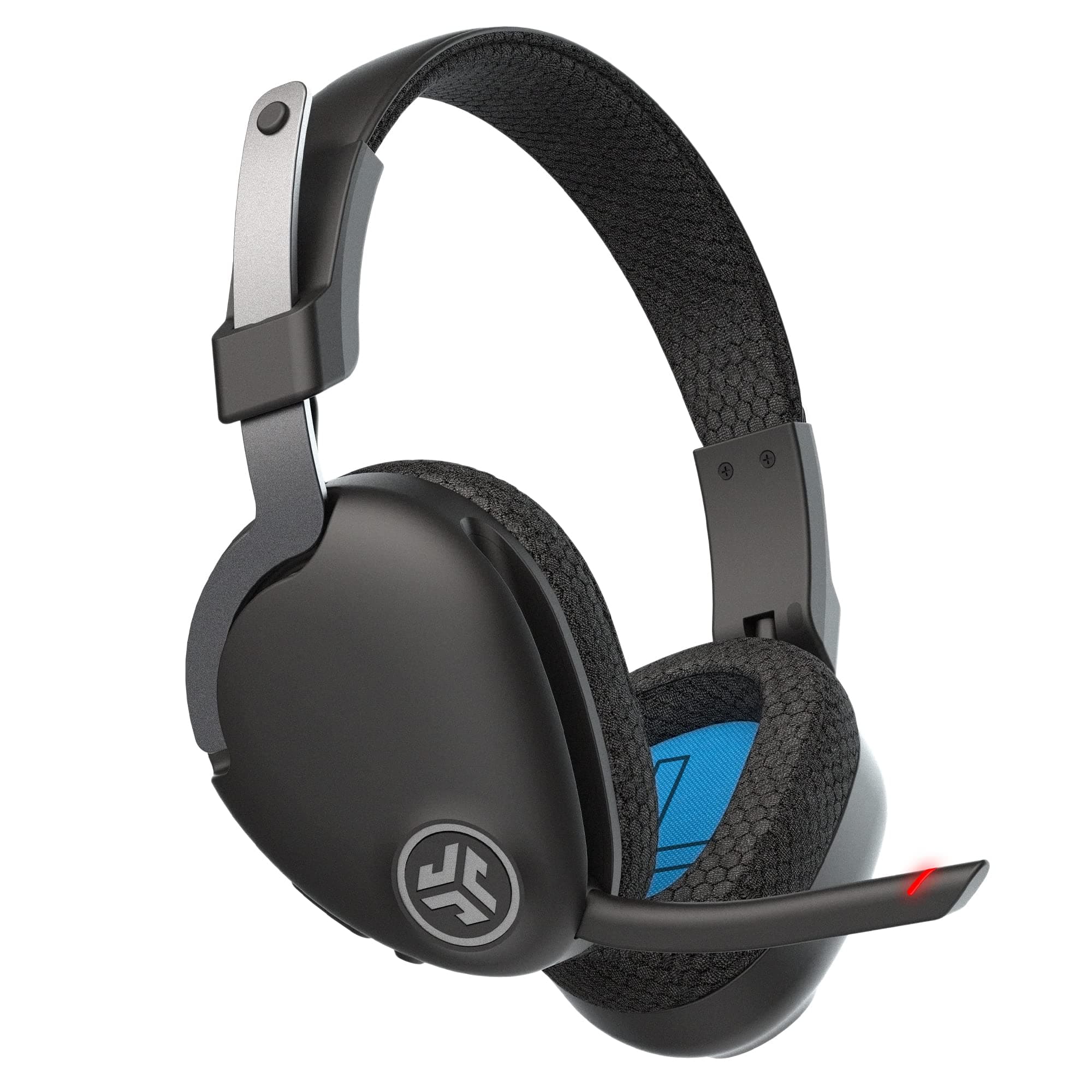 JLab JBuds Work Wireless Headset with Microphone - Over Ear Computer Headsets, Wired or Wireless Headphones with 60+ Playtime - Multipoint Bluetooth Headset for Laptop, Teams - Office Headset with Mic