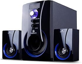 Zebronics ZEB-BT2490RUCF Wireless Bluetooth Multimedia Speaker with Supporting SD Card, USB, AUX, FM & Remote Control. (34 Watt, 2.1 Channel)