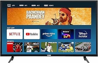 VW 100 cm (40 inches) HD Ready Smart LED TV VW40S (Black) (2021 Model)