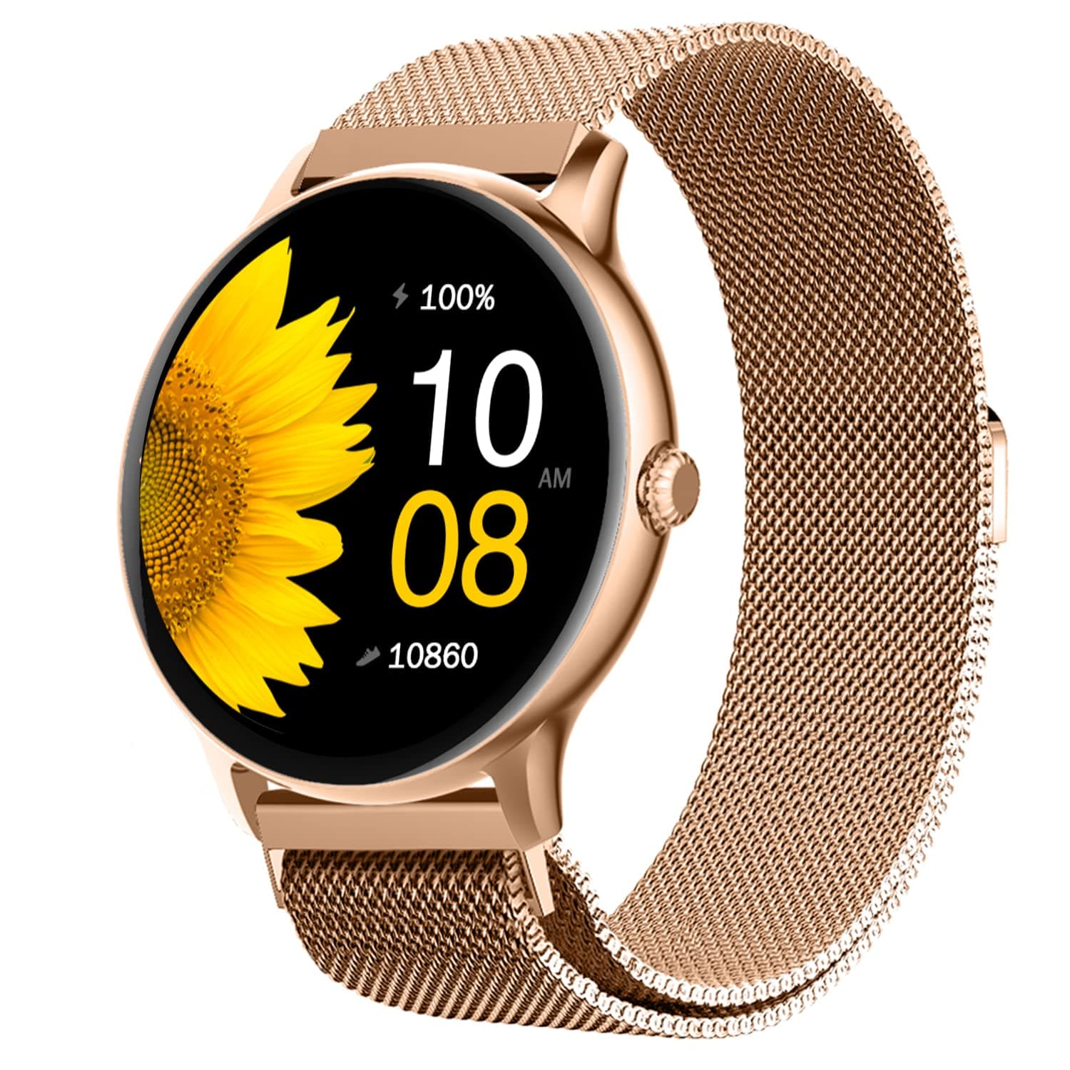 Fire-Boltt Phoenix Ultra Luxury Stainless Steel, Bluetooth Calling Smartwatch, AI Voice Assistant, Metal Body with 120+ Sports Modes, SpO2, Heart Rate Monitoring (Gold)