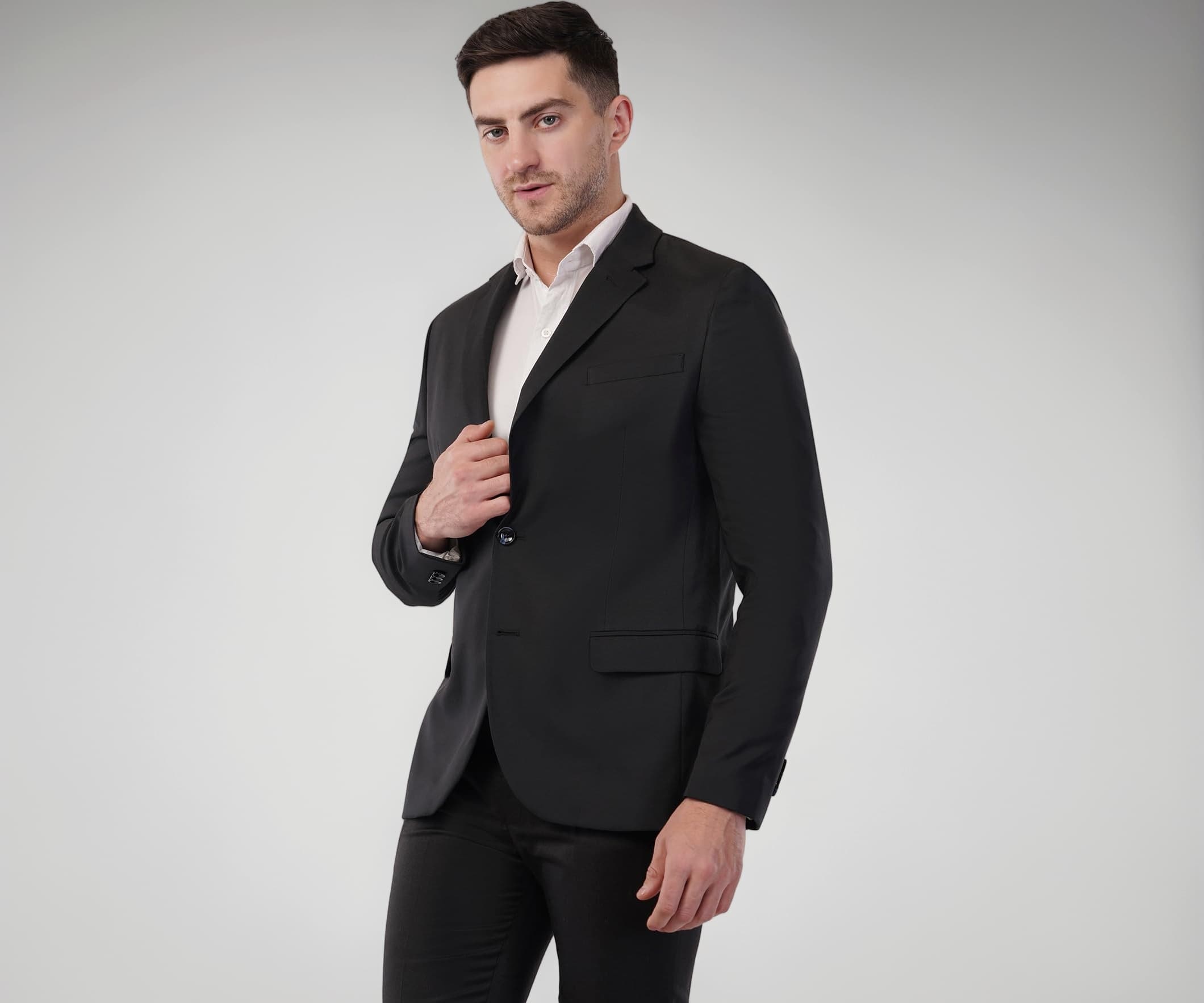 SaintX Men's Formal Blazer | Fully Lined | Slim Fit | Professional Jacket | Premium Business Formal Suit | Office | Wedding | All Purpose