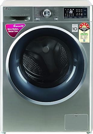 LG 8 Kg 5 Star Inverter Wi-Fi Fully-Automatic Front Loading Washing Machine (FHT1408ZWS, VCM, Turbowash) Washing Machines & Dryers