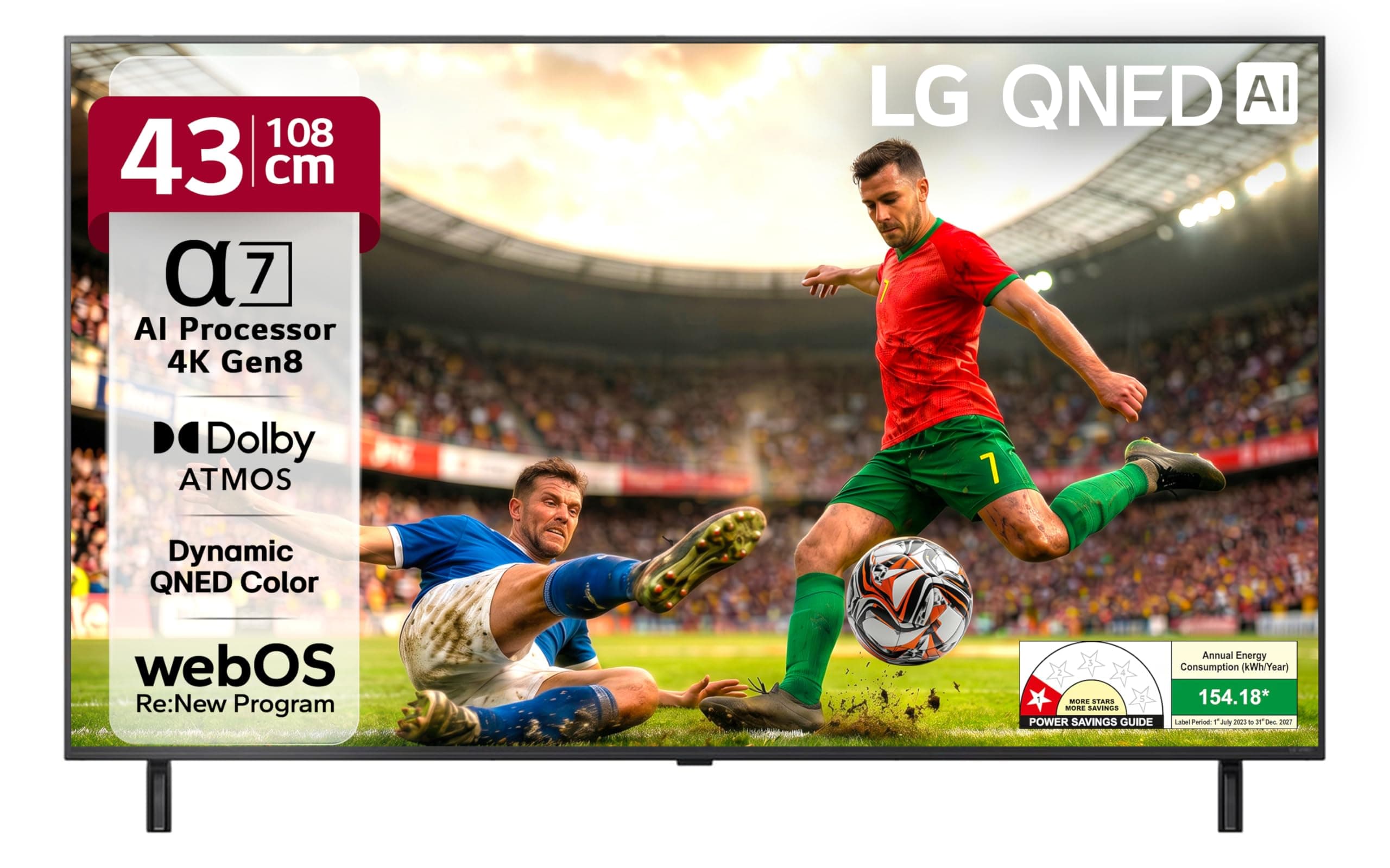 LG 108 cm (43 inches) QNED 8AA Series 4K Ultra HD Smart webOS QNED TV 43QNED8AA6A