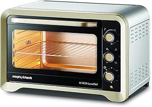 Morphy Richards 45 RCSS LuxeChef Stainless Steel Body Oven Toaster Griller (OTG) with Illuminated Chamber, Convection and Rotisserie Function, Gold/Ma