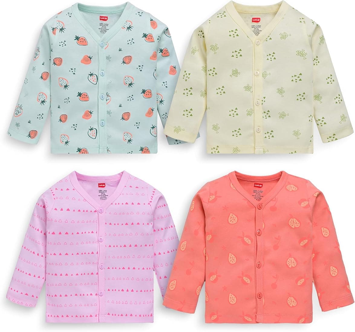 Luvlap Unisex's Cartoon Regular Fit F/S Jhabla