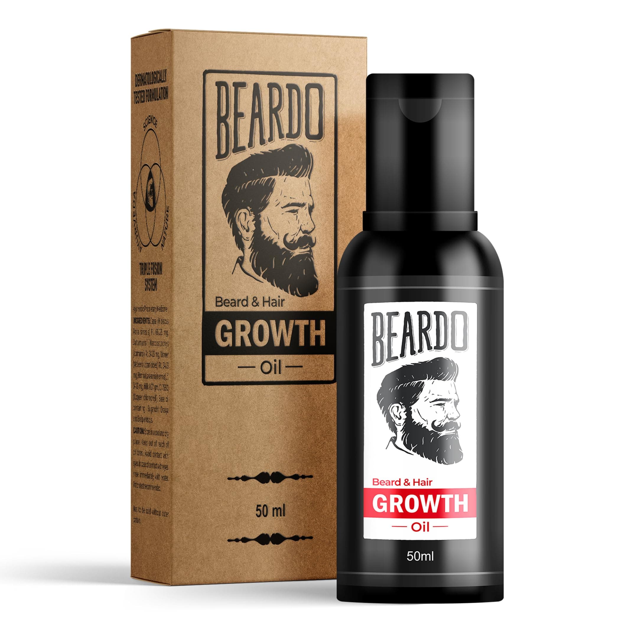 Beardo Beard and Hair Growth Oil - 50 ml for faster beard growth and thicker looking beard | Natural Actives Only | No Harmfu