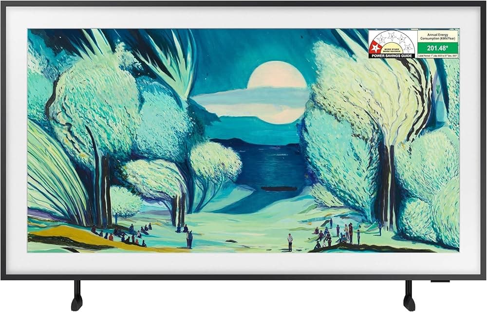 Samsung 125 cm (50 inches) The Frame Series 4K Ultra HD Smart QLED TV QA50LS03FAULXL (Black)
