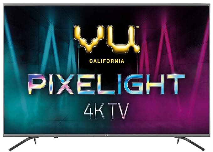 Vu Pixelight Series 189 cm (75 inches) 4K Ultra HD Smart LED TV 75-QDV (Silver) (2020 Model) Smart Televisions