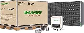 WAAREE Solar 10kW On-Grid Solar System Kit - Three Phase with Non DCR Solar Panel| Complete Solution for Residential & Commercial | High-Performance C...