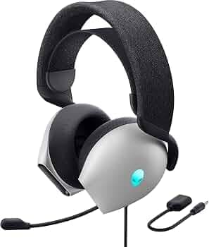 Alienware AW520H Wired Gaming Headset - Dolby Atmos, Unidirectional, AlienFX 16.8 Million RGB Colors, Microphone Mute, Volume On-Headset Controls, 40m...