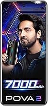 Tecno POVA 2 (Dazzle Black, 6GB RAM, 128GB Storage)| 7000mAh Battery | 48MP Camera | Helio G85