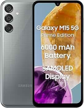 Samsung Galaxy M15 5G Prime Edition (Stone Grey,4GB RAM,128GB Storage)| Super AMOLED Display| 50MP Triple Cam| 6000mAh Battery| MediaTek Dimensity 610...