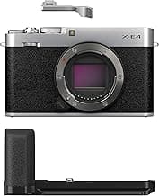 Fujifilm X-E4 Mirrorless Camera Body with Accessories - Metal Hand Grip (MHG-XE4) & Thumb Rest (TR-XE4) - Silver