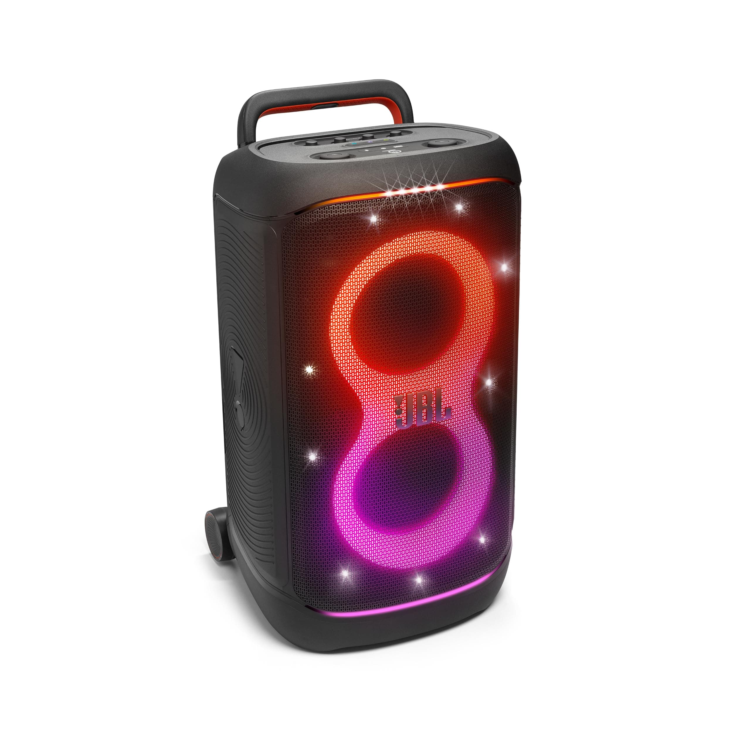 JBL Partybox 520 Wireless Bluetooth Party Speaker, Electrifying AI Sound Boost, Futuristic Light Show, Upto 15Hrs Playtime, Replaceable Battery, Multispeaker Connection by Auracast, PartyBox App-Black