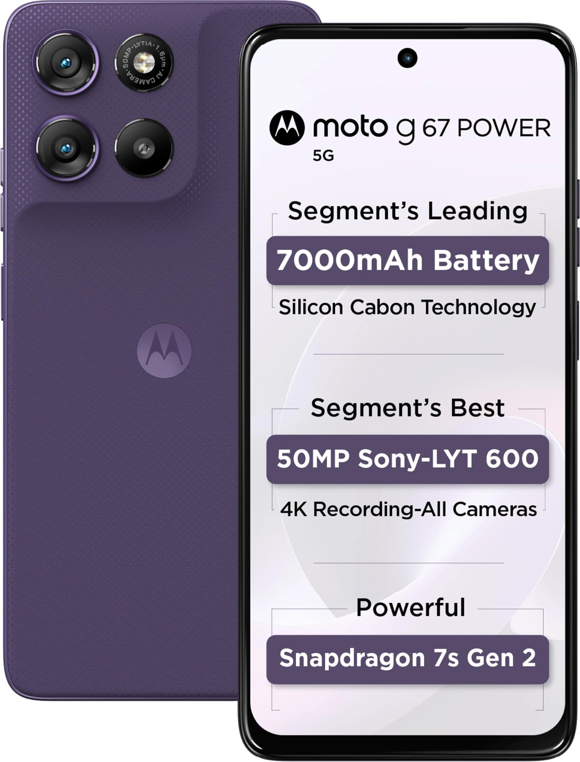 Motorola G67 Power 5G (Pantone Parachute, 8GB RAM, 128GB Storage) | 6.7" FHD+ 120Hz LCD Display | Snapdragon 7s Gen2 Processor | 50MP + 8MP UW Camera ...