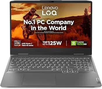 (Refurbished) Lenovo LOQ AI Powered AMD Ryzen 7 7840HS 15.6" (39.6cm) FHD IPS 144Hz 350Nits Gaming Laptop (16GB/512GB SSD/Win 11/NVDIA RTX 4050 6GB/Of...