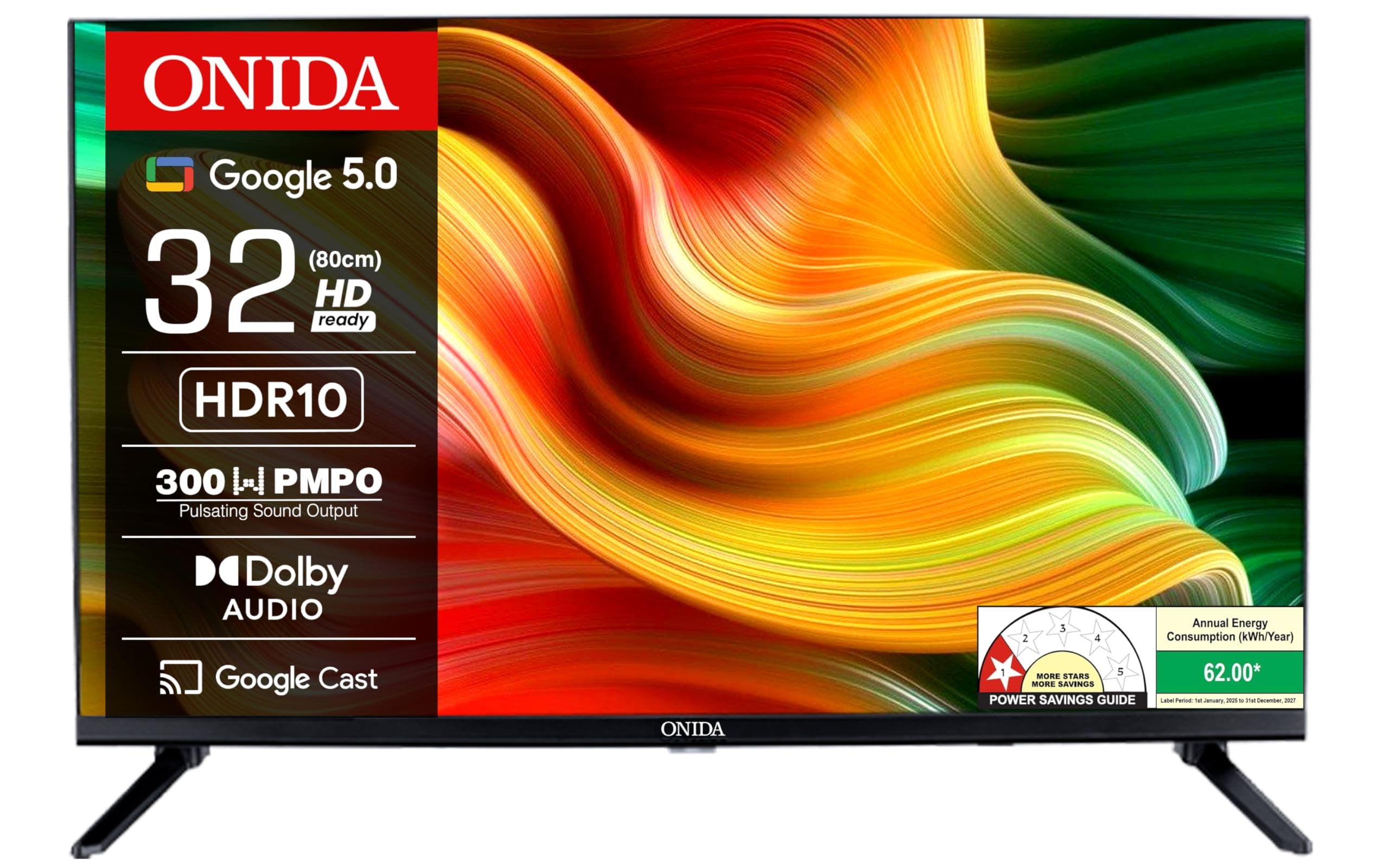 Onida 80 cm (32 inch) HD Ready Smart Google LED TV 32HAG-2