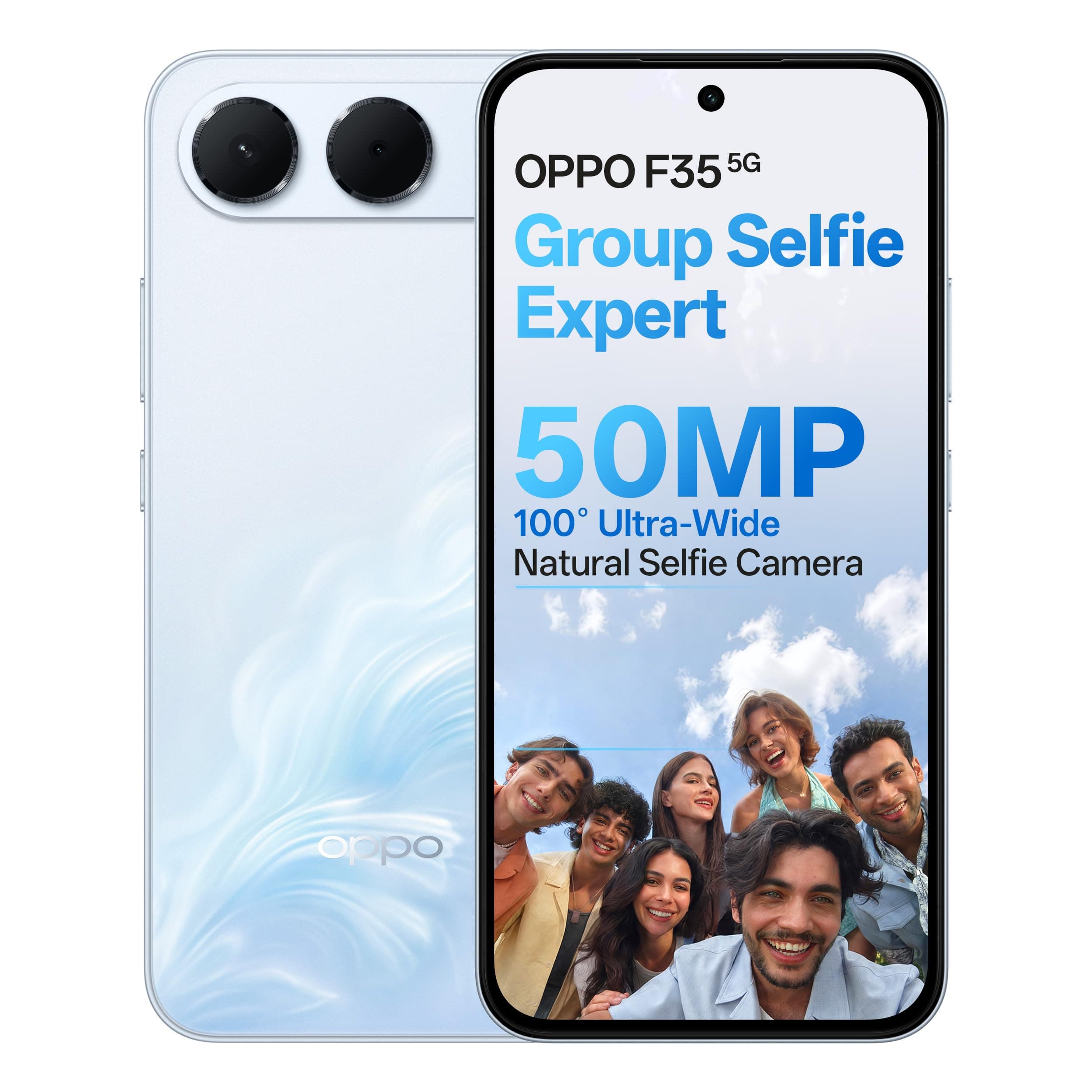 OPPO F35 5G | 6GB+128GB | Wave Blue | 8000mAh Battery + 80W SUPERVOOC | 6.57" 120Hz AMOLED Display | Dimensity 6360 MAX 5G...