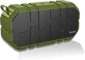 Toreto TOR-325 Boom+ 10W Portable Bluetooth Speaker | Stereo Speaker with Heavy Bass| Up to 6 Hours Playtime | in-Built mic | IPX5 Water Resistant, Gr...