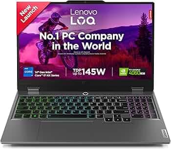 Lenovo LOQ 2024 14th Gen Core i7-14700HX | NVIDIA RTX 4060 8GB (16GB RAM/1TB SSD/144Hz Refresh Rate/15.6" (39.6cm)/Windows 11/MS Office 2021/3 Mon. Ga...