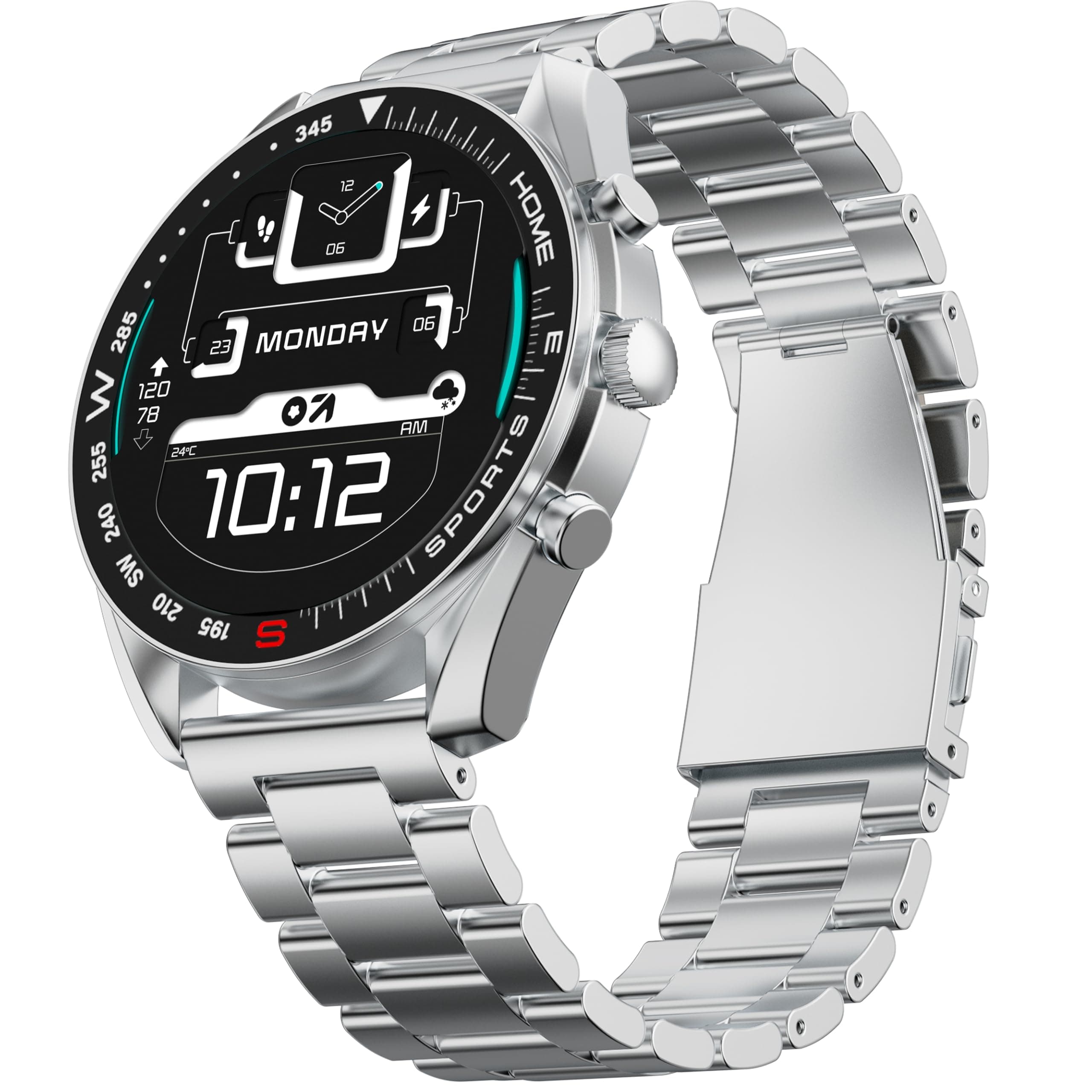 Boult Newly Launched Mirage Smart Watch 1.39''HD Screen, Bluetooth Calling, IP67, Zinc Alloy Frame, 500 Nits Brightness, AI Voice Assistant, SpO2 Moni...
