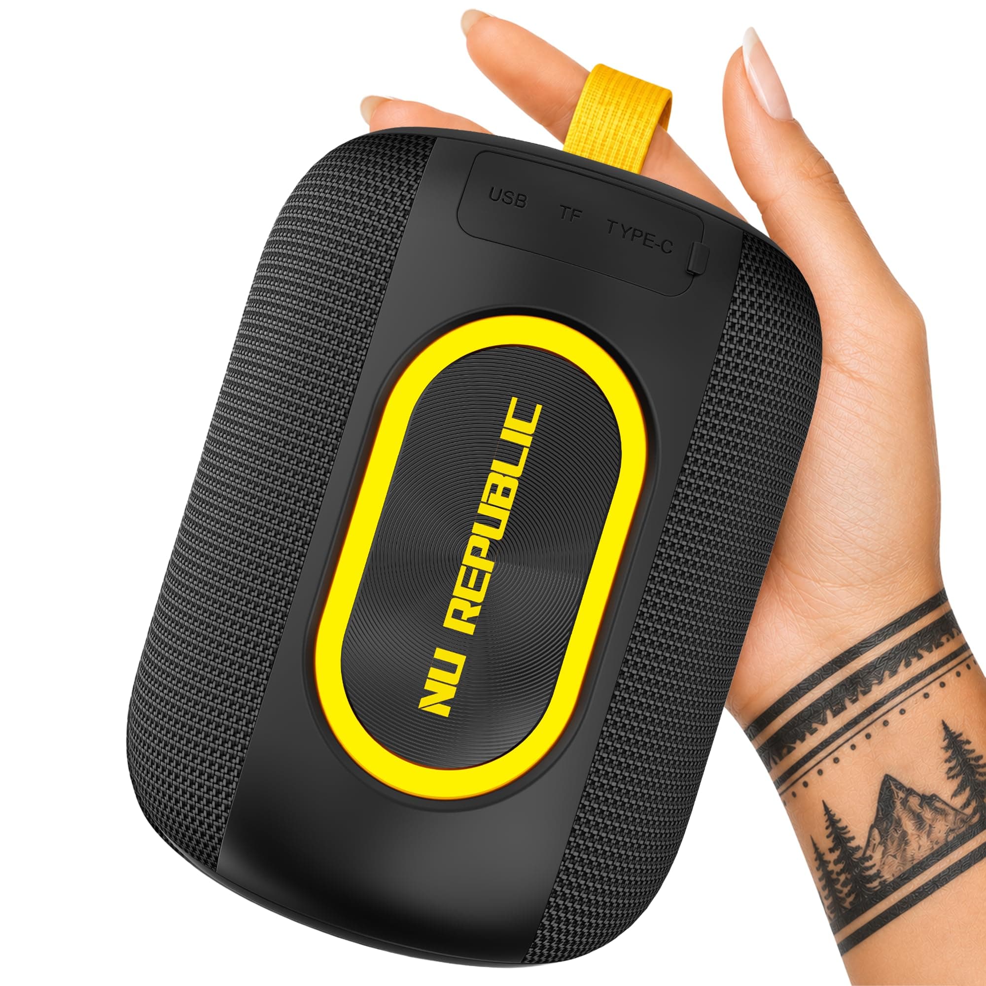 Nu Republic Sonicpop 2000 Wireless Speaker 20W Output, 14 Hrs Playtime, 66mm Dynamic Driver, Multi RGB Led Lights (Black)