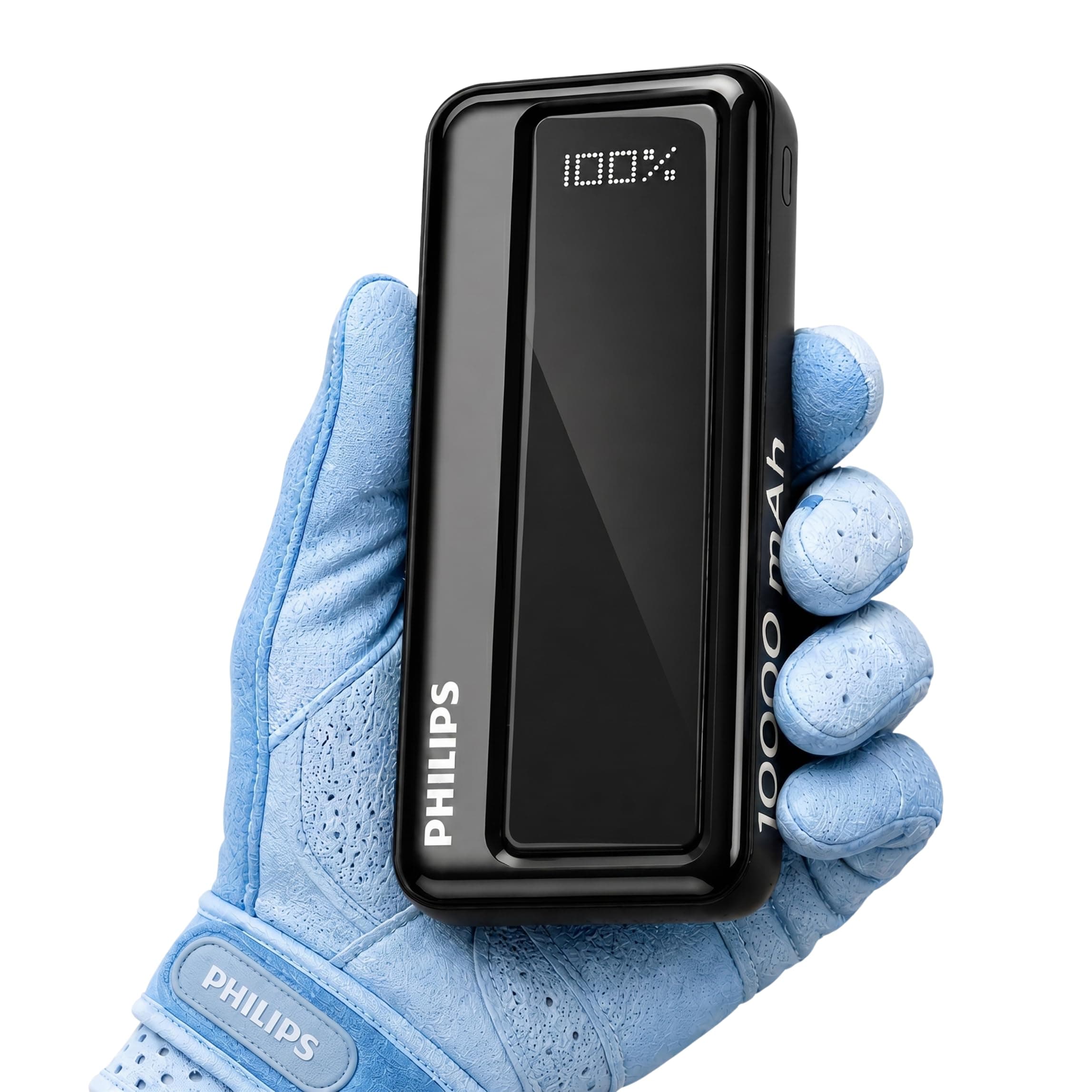 Philips 10000mAh 22.5W Fast Charging Power Bank (Slate Black) with Digital LED Display | Type-C & USB-A Input/Output | 3 Output Ports | Lithium Polyme...