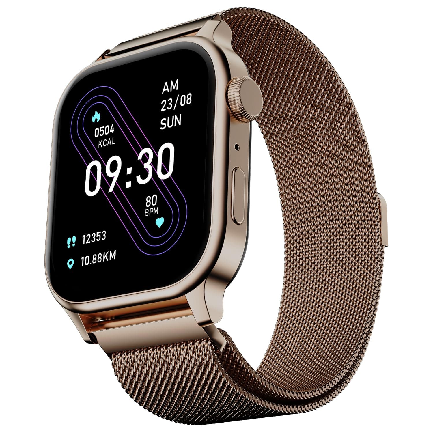 Fire-Boltt Rise Luxe Smart Watch, 1.85" HD Display, Metal Body with Bluetooth Calling, Rotating Crown, AI Voice Assistant, 120 Sports Modes, Neon UI, ...