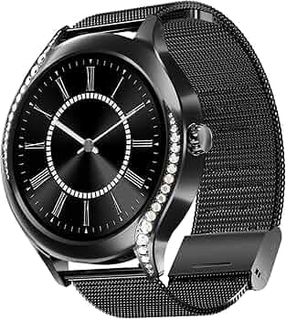 boAt Enigma Gem Women's Luxury Smart Watch w/ 1.19 (3.02cm) AMOLED Display, Emergency SOS Live Location Sharing, Watch Face Studio, QR Tray, BT Callin...