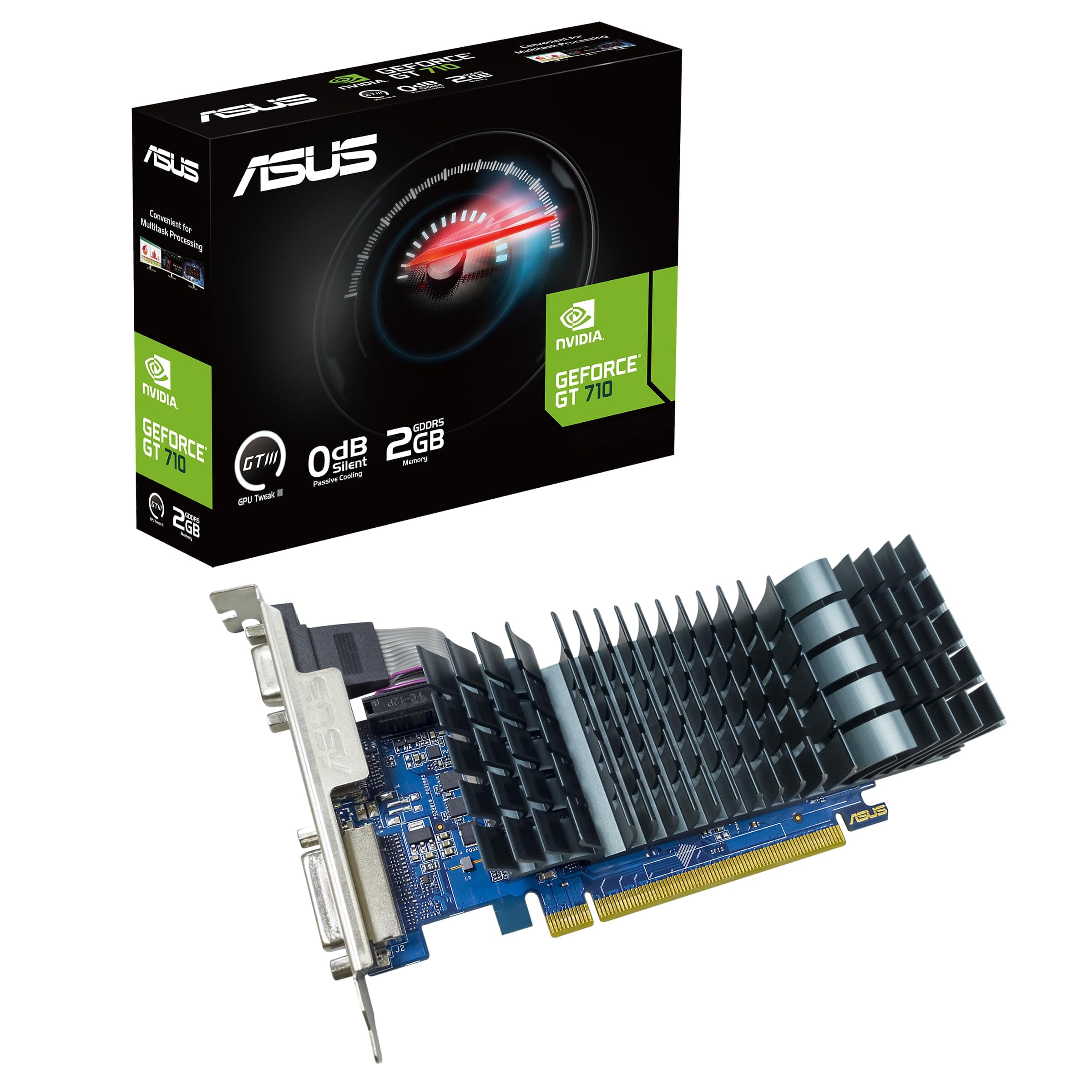 Asus GT710-SL-2GD5-BRK-EVO Graphic Card, DDR5 PCI Express, 2GB