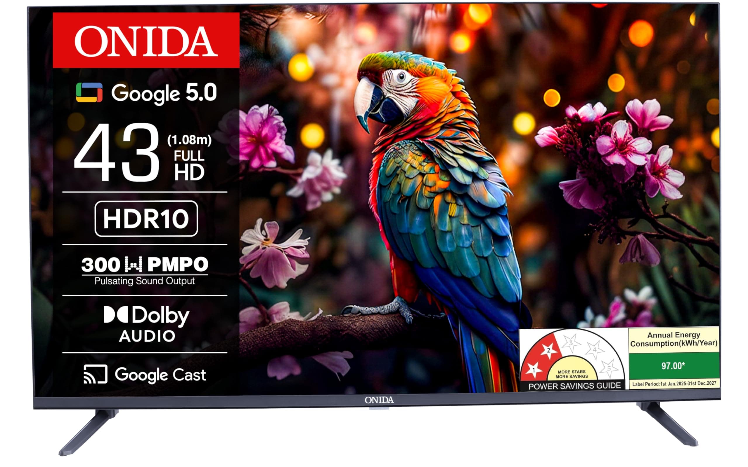 Onida 108 cm (43 inch) Nexg Series Full HD Smart LED Google TV 43FGF