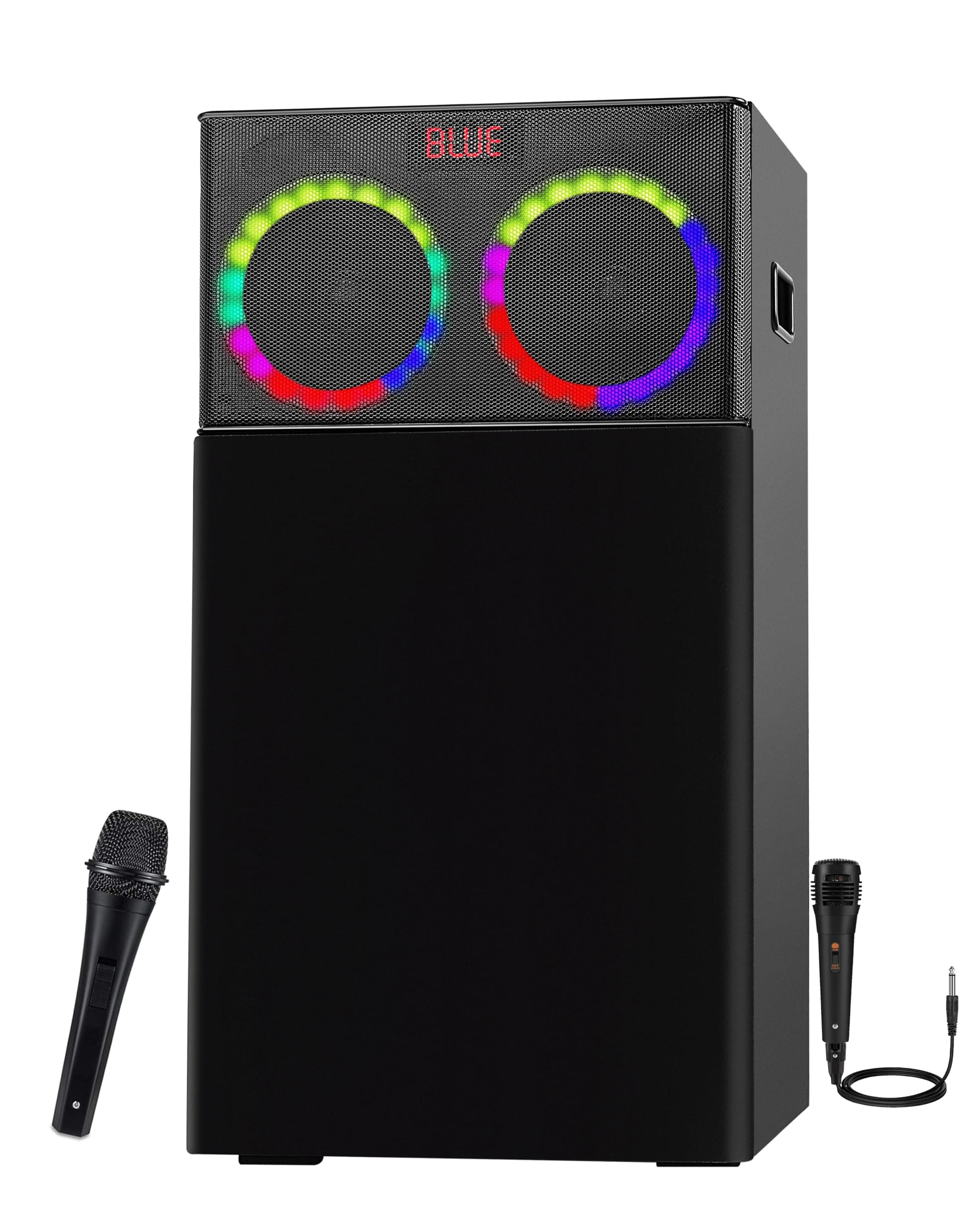 UIC Boombox Powerful 90W Bluetooth Party Box-Karaoke Speaker with Mic with High Bass & Sound with 2 Mics (Wireless & Wired Mic 1 Each) USB,FM,Aux,Smar...