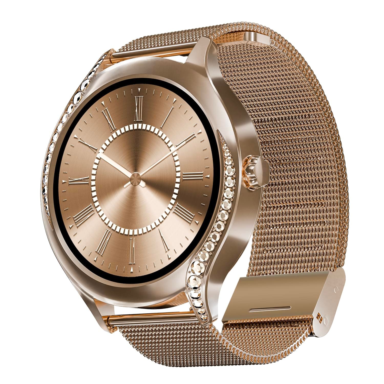 boAt Enigma Gem Women's Luxury Smart Watch w/ 1.19 (3.02cm) AMOLED Display, Emergency SOS Live Location Sharing, Watch Face Studio, QR Tray, BT Callin...