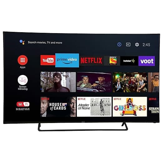 AKAI 164 cm (65 Inches) 4K Ultra HD Smart LED TV AKLT65U-DS73K (Black) Smart Televisions