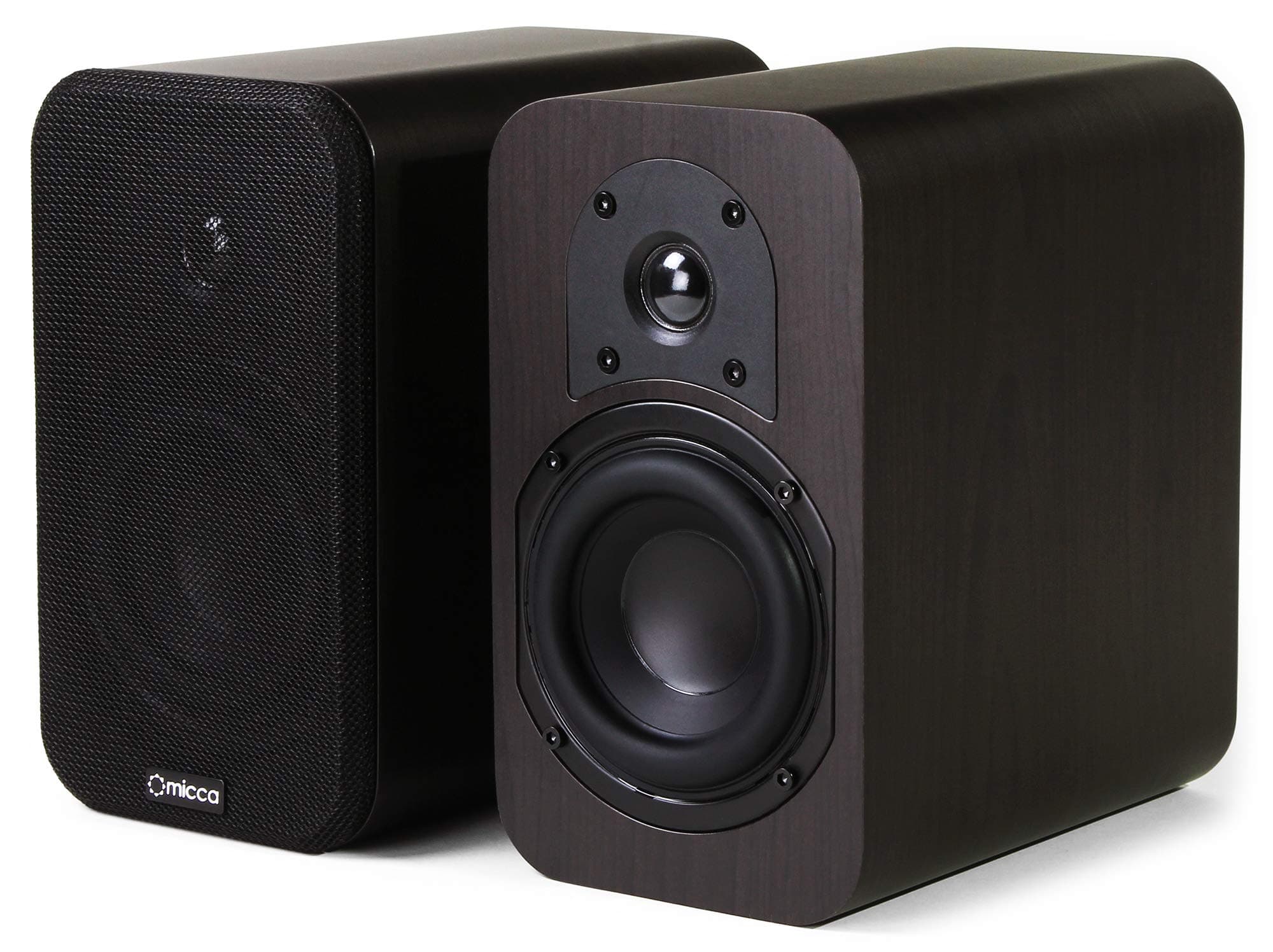 micca RB42 200 Watt Bookshelf Speaker (Dark Walnut)