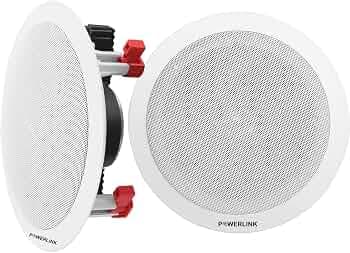 Powerlink 6.5 Inch 60 Watt (30W EACH) With Bluetooth 5.3 & TWS Technology, Crystal-Clear Sound In Ceiling Speakers Wall Mount Speakers Built-in Amplif...