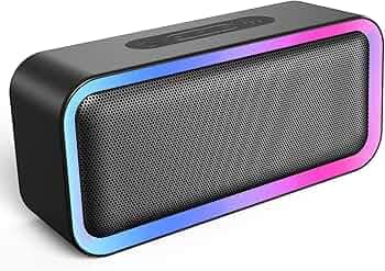 LENRUE A8 PRO Portable Bluetooth Speaker with Dynamic RGB Lights, 10W High-Definition Sound, 18-Hour Battery, IPX5 Water Resistant, Perfect for Indian...