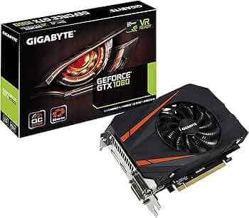 Gigabyte GeForce GTX 1060 Mini ITX OC 6GB GDDR5 Graphics Cards (GV-N1060IXOC-6GD)