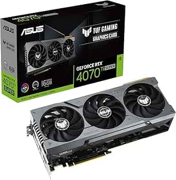 ASUS TUF Gaming NVIDIA GeForce RTX 4070 Ti Super Gaming Graphics Card (PCIe 4.0, 16GB GDDR6X, HDMI 2.1a, DisplayPort 1.4a)
