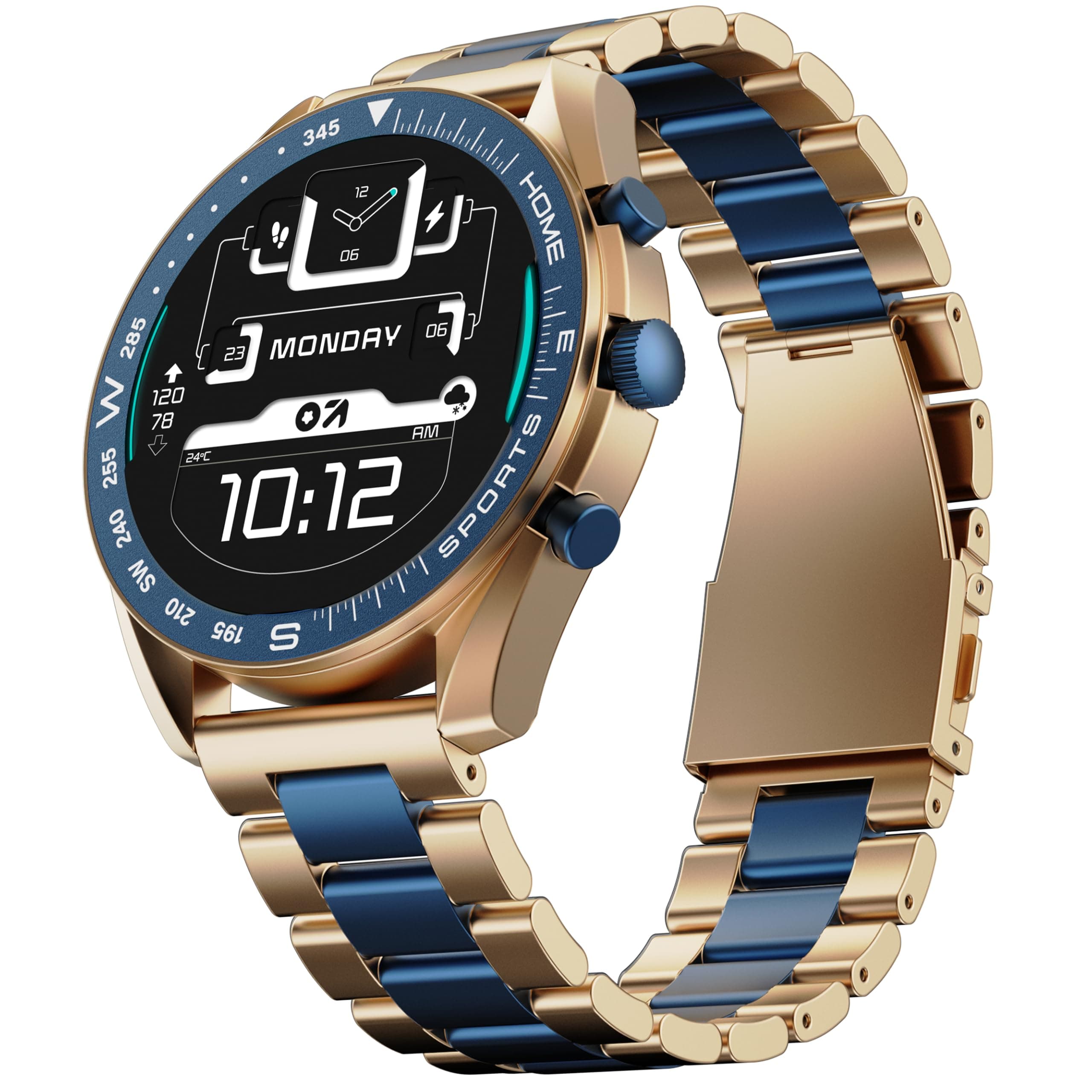 Boult Newly Launched Mirage Smart Watch 1.39''HD Screen, Bluetooth Calling, IP67, Zinc Alloy Frame, 500 Nits Brightness, AI Voice Assistant, SpO2 Moni...