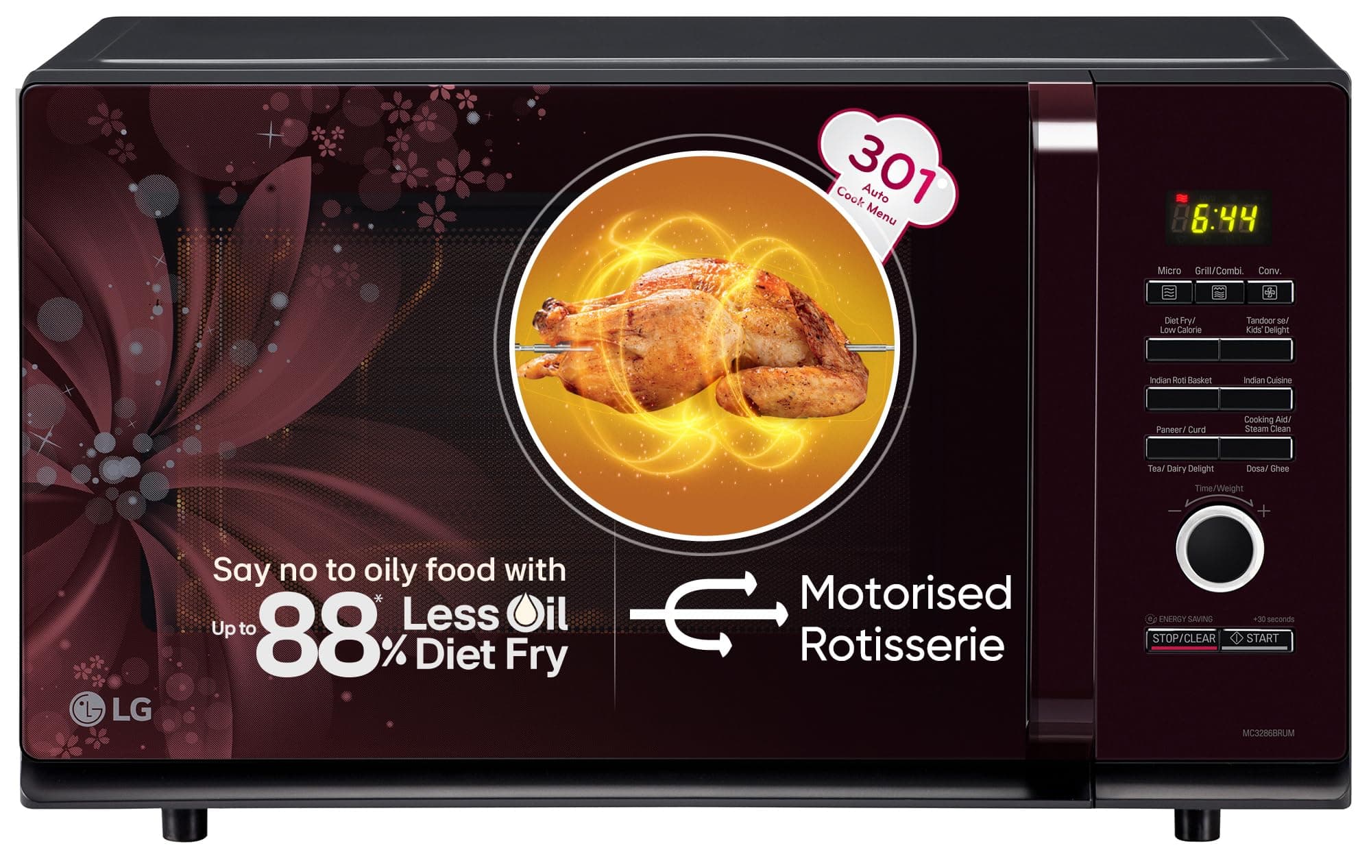LG 32 L Convection Microwave Oven (MC3286BRUM, Black)