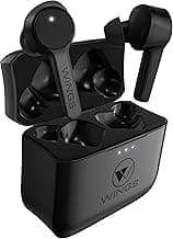 Wings Techno TWS Bluetooth 5.0 True Wireless in Ear TWS Earbuds Earphones Headphones with Mic, 4 Mics, 24 Hour Playtime, Full Touch Controls
