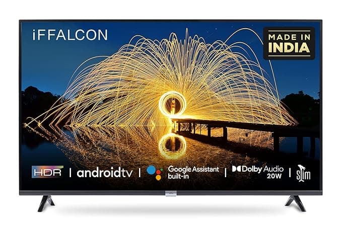 iFFALCON 108 cm (43 inches) Full HD Android Smart LED TV 43F2A (Black) (2021 Model) | With Built-in Voice Assistant Smart Televisions
