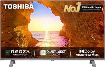 Toshiba 108 cm (43 inches) 4K Ultra HD Smart QLED TV 43C450ME (Silver)