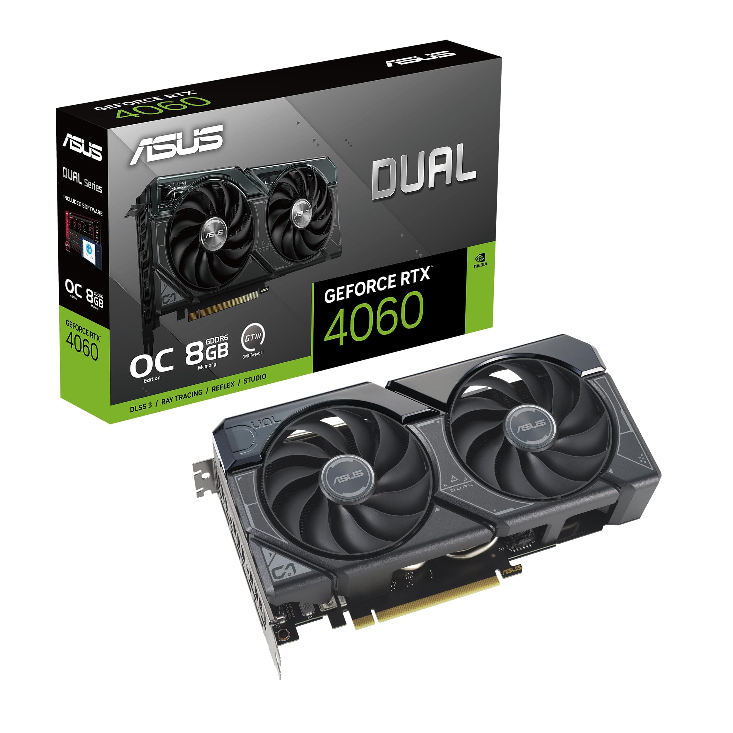 ASUS Dual GeForce RTX 4060 OC Edition 8GB GDDR6 Graphic Card DUAL-RTX4060-O8G
