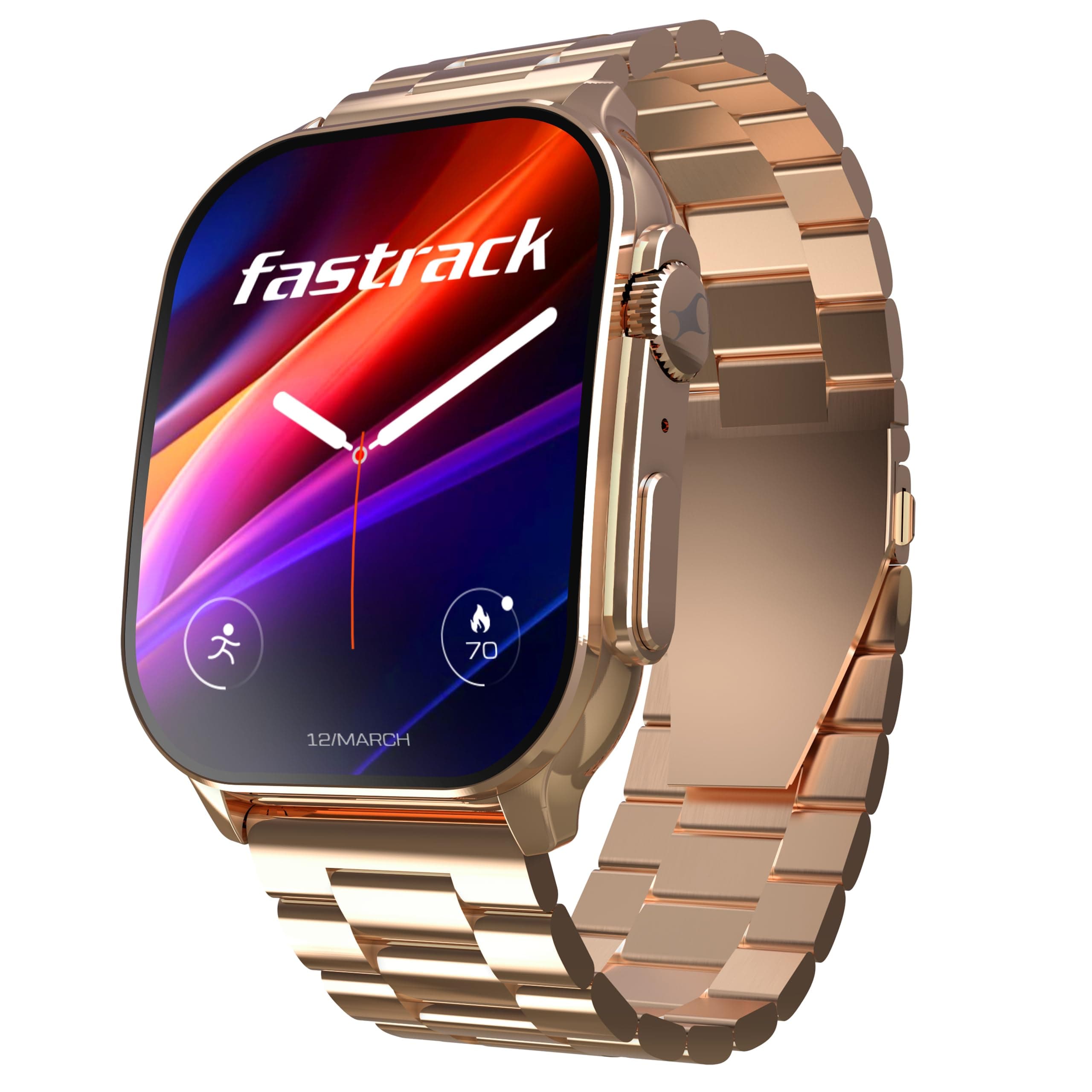Fastrack Astor FS2 Pro 1.96" Super AMOLED Smart Watch, Metal Body with 1000 Nits Brightness, SpO2, BP & Sleep Monitor, BT Calling, 100+ Sports Modes ...
