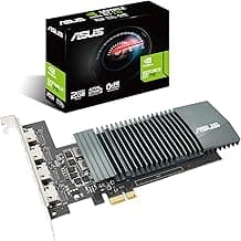 ASUS NVIDIA GeForce GT 710 Graphics Card (PCIe 2.0, 2GB GDDR5 Memory, 4X HDMI Ports, Single-Slot Design, Passive Cooling)