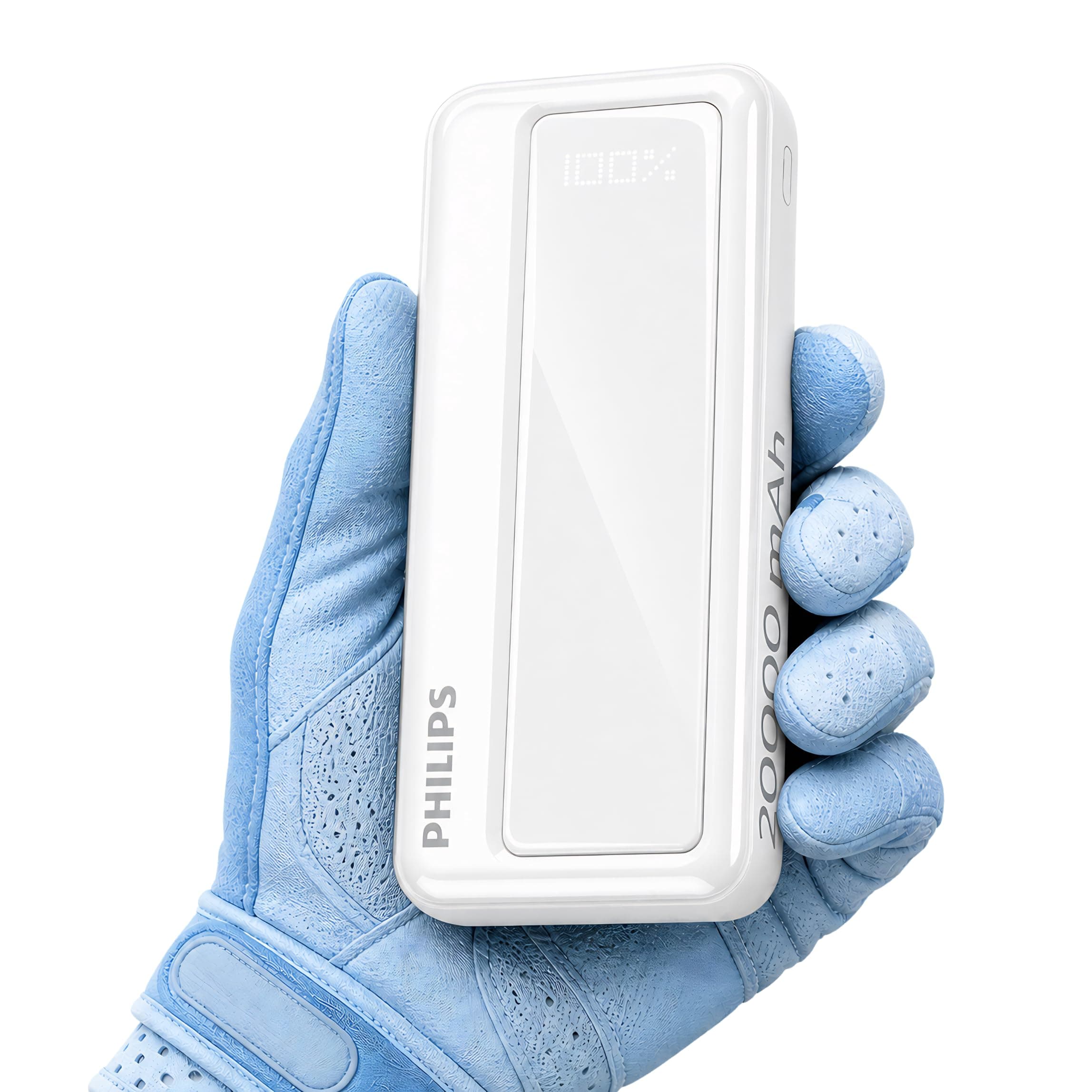 Philips 20000mAh 22.5W Fast Charging Power Bank (Alba White) with Digital LED Display | Type-C & USB-A Input/Output | 3 Output Ports | Lithium Polymer...