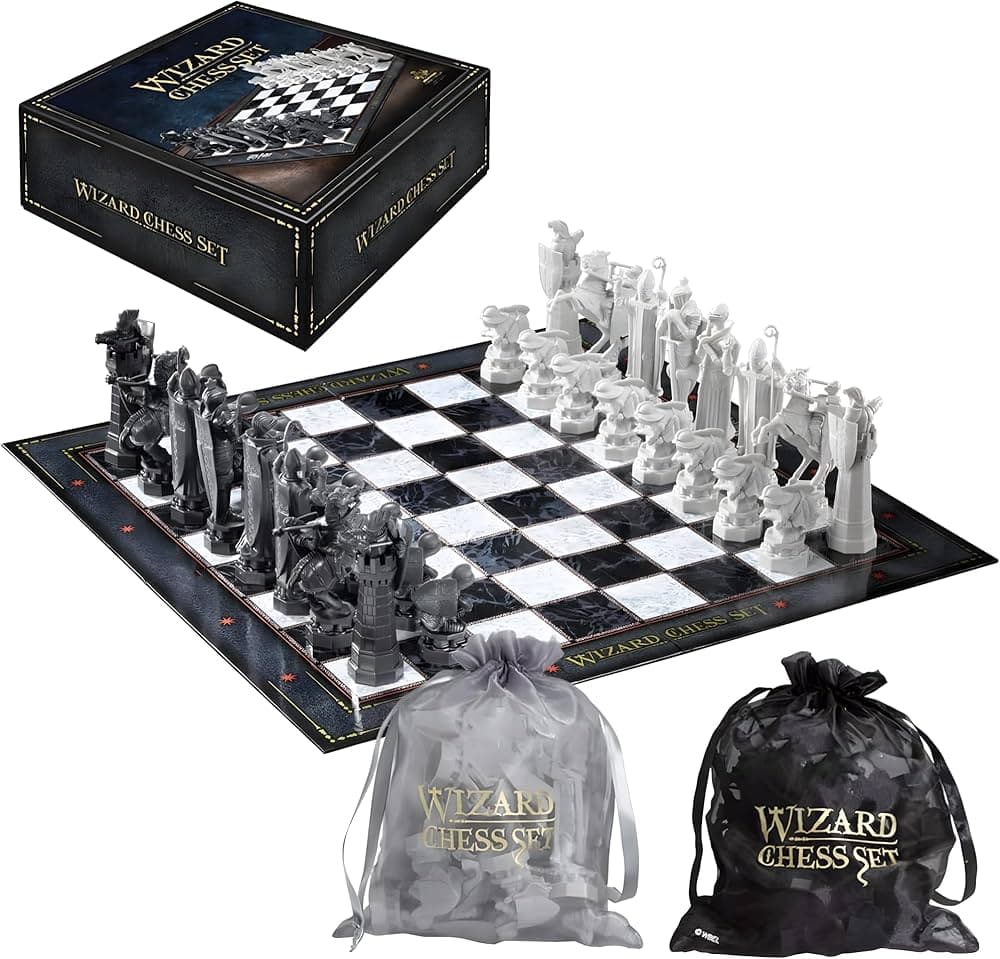 24x7 eMall PVC Wizard Chess Set The Sorcerer Collection - Black, for 12 Months and up Board Game